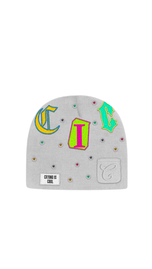 CIC Multi-Gemstone Beanie in Wolf Gray